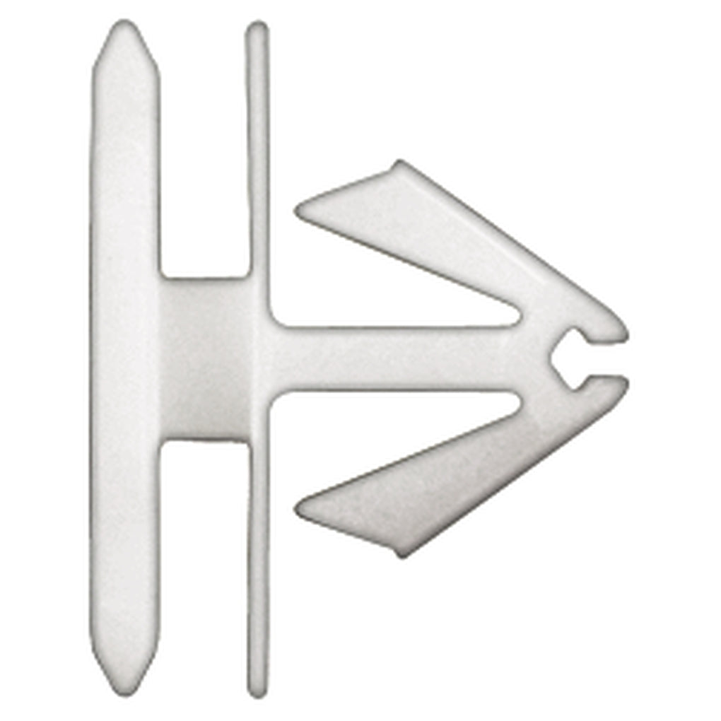 Disco|10480PK|9mm Hole Size 11mm Stem Length, White Nylon Body Side Mldg. Clips