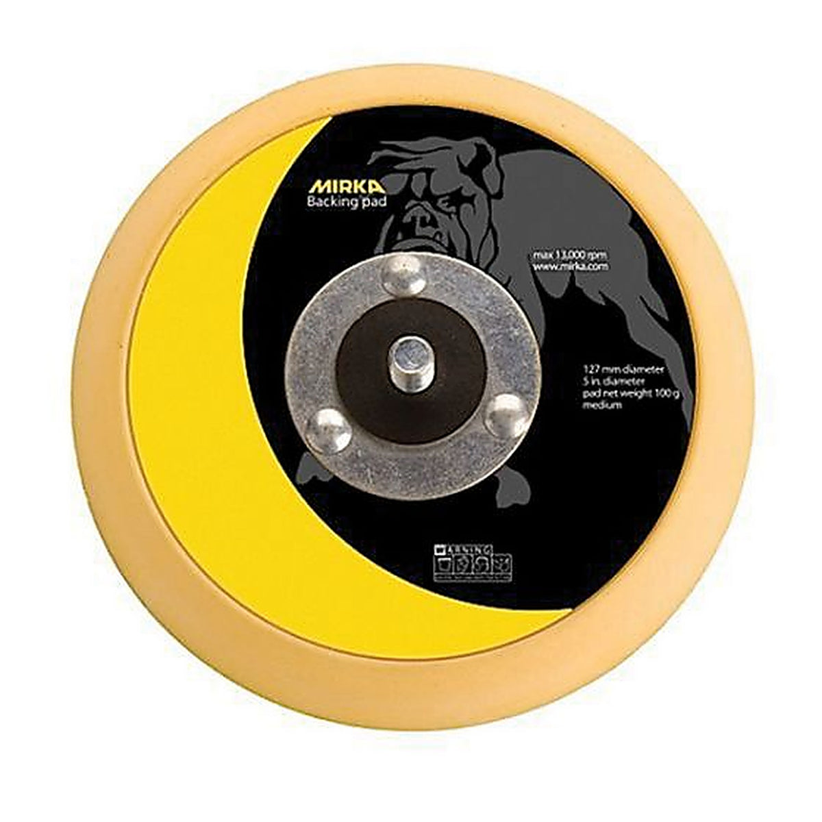 Mirka - 105 - Vinyl Faced Back-Up Pad, 5 Inch Diameter, PSA Attachment
