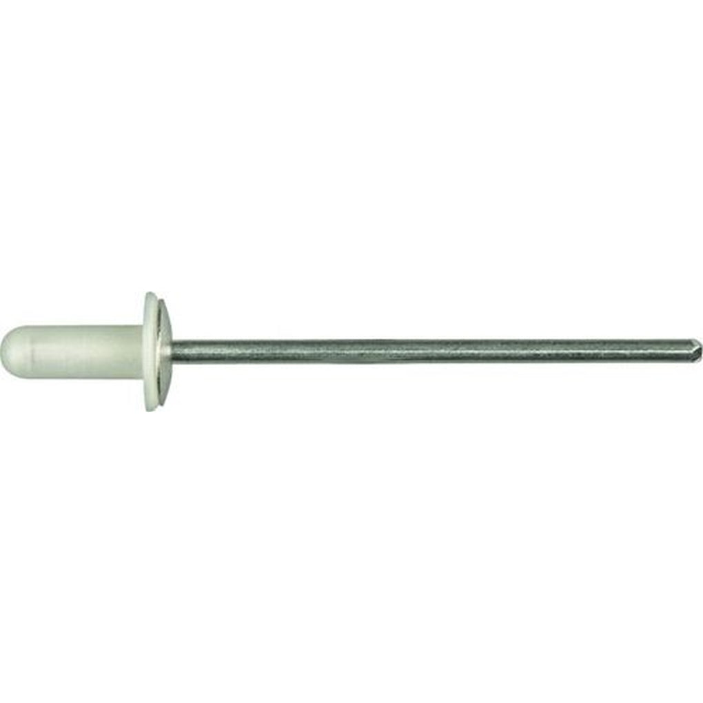 Disco|10508PK|4mm Hole Size 1.2mm - 4mm Grip Range, Nylon Capped Alum/Steel Pop Rivets