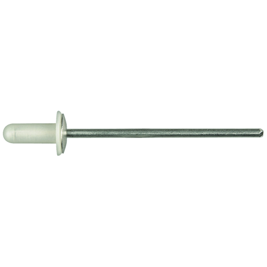 Disco|10508PK|4mm Hole Size 1.2mm - 4mm Grip Range, Nylon Capped Alum/Steel Pop Rivets