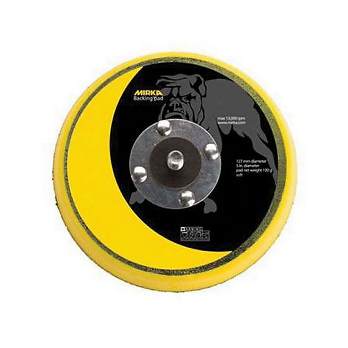 Mirka - 105SG - Grip Faced Back-Up Pad, 5 Inch Diameter, Hook and Loop Attachment