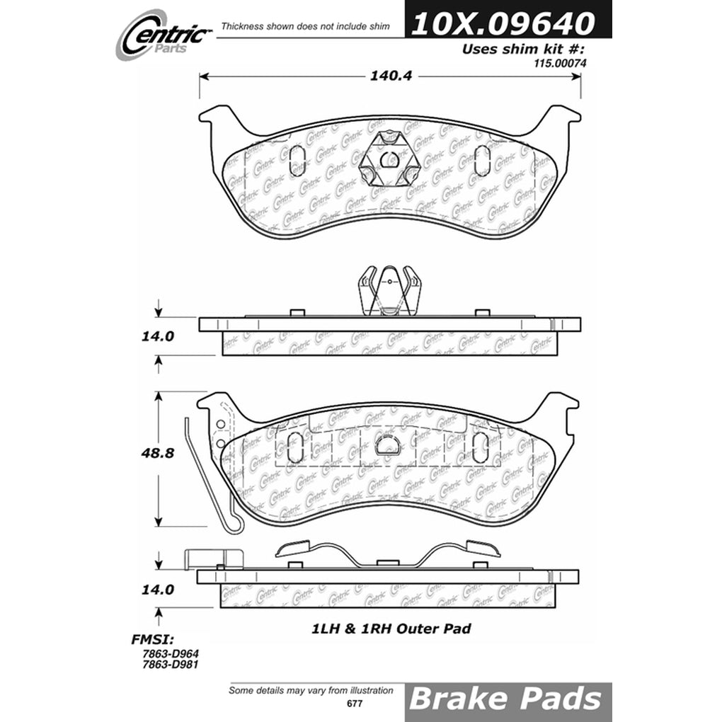 Centric - 106.09640 - PosiQuiet Extended Wear