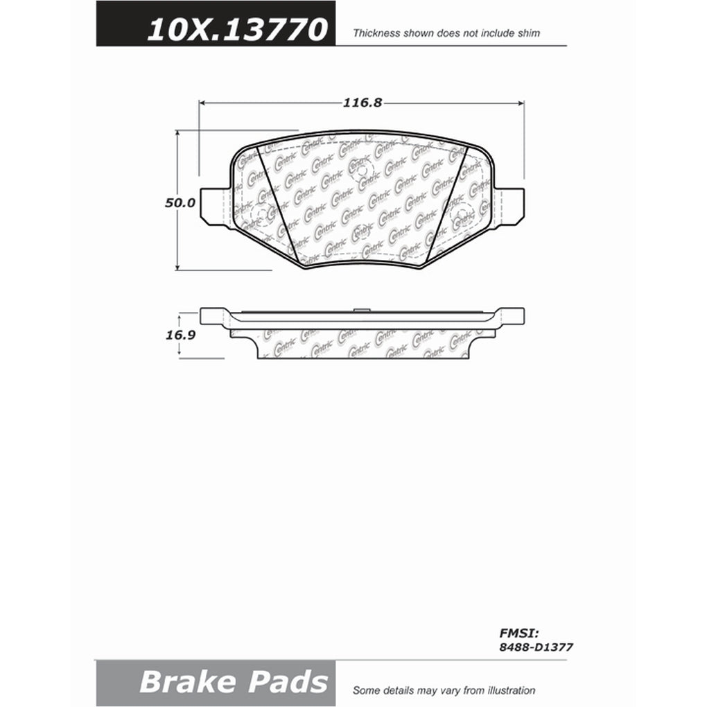 Centric - 106.13770 - PosiQuiet Extended Wear
