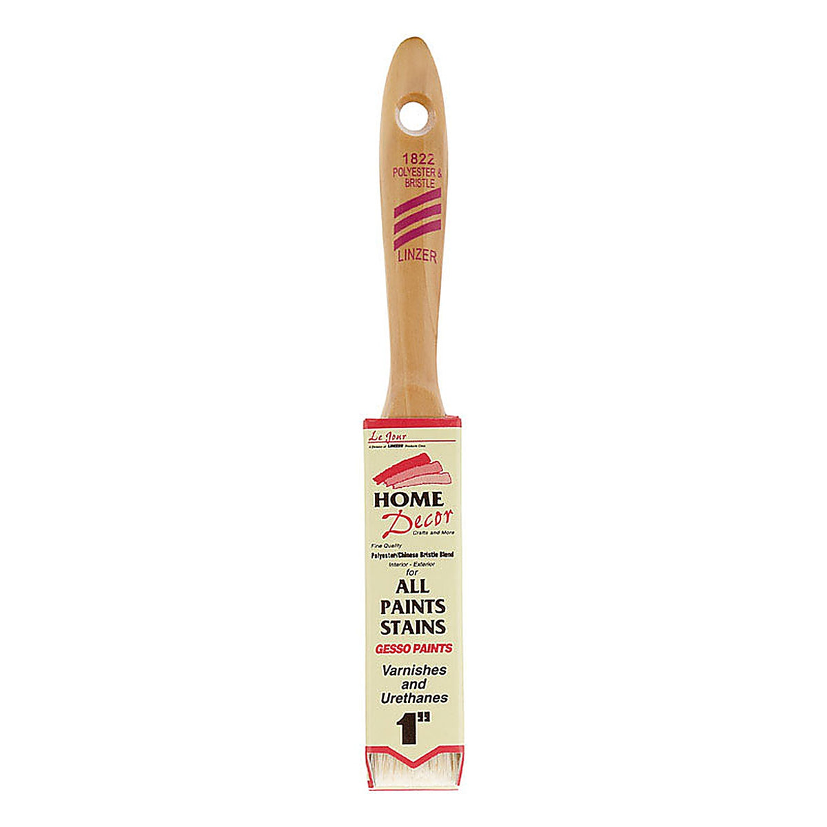 Linzer - 1822-1 - Home Decor 1 in. W Flat Paint Brush