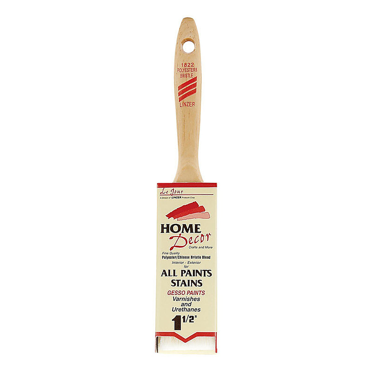 Linzer - 1822-15 - Home Decor 1-1/2 in. W Flat Paint Brush