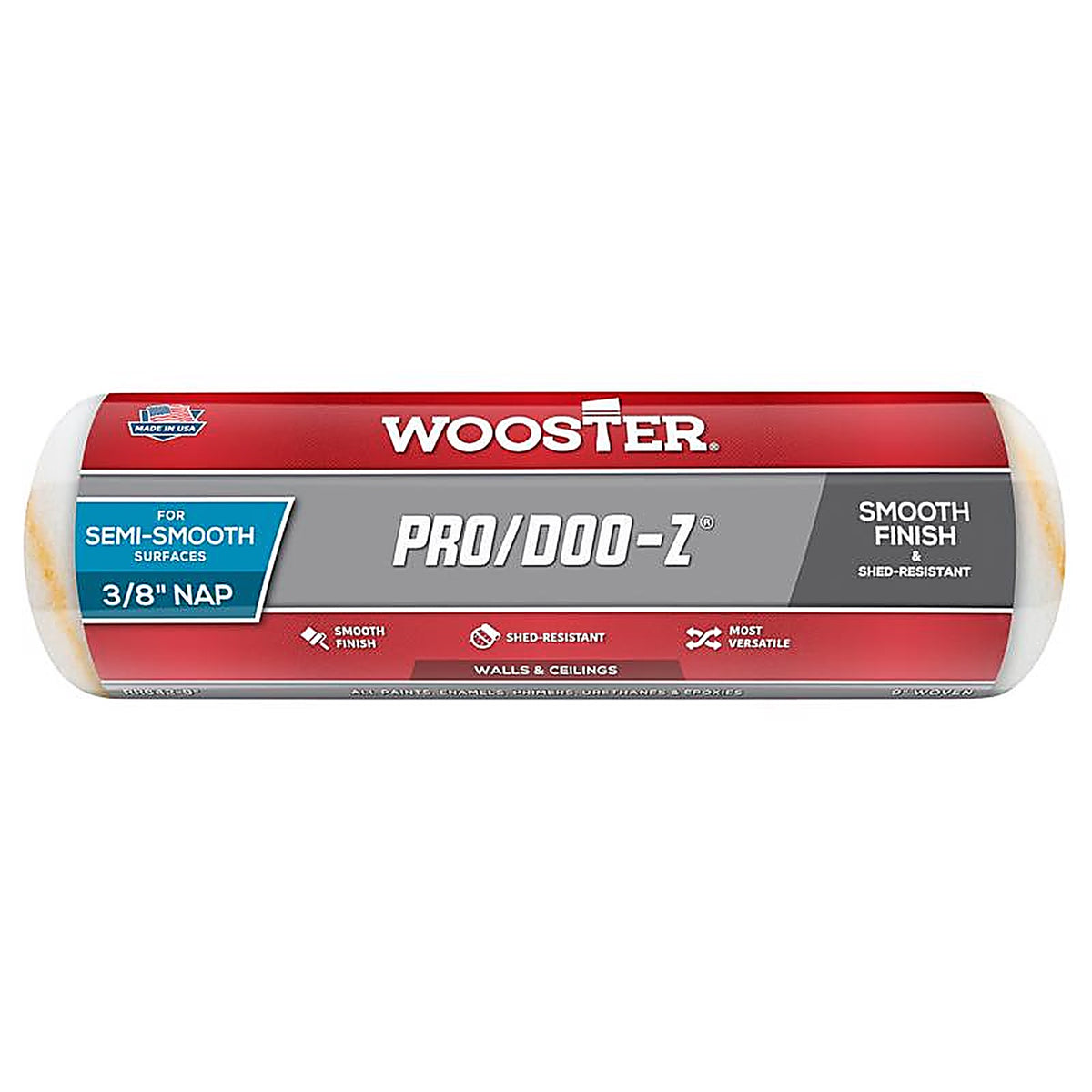 Wooster - RR6429 - Pro/Doo-Z Woven Fabric 9 in. W X 3/8 in. Paint Roller Cover 1 pk