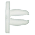 Disco|10808PK|#6 (3.5mm) Hole Size 7mm Stem Length, White Nylon Rocker Trim Screw Grommets