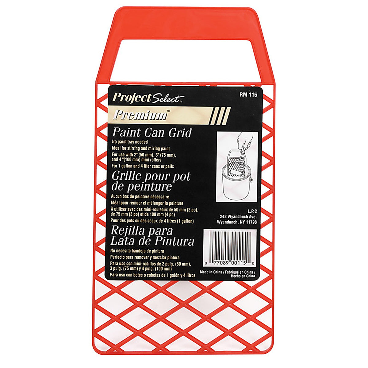 Linzer - RM115 - Red 1 gal. Plastic Bucket Grid