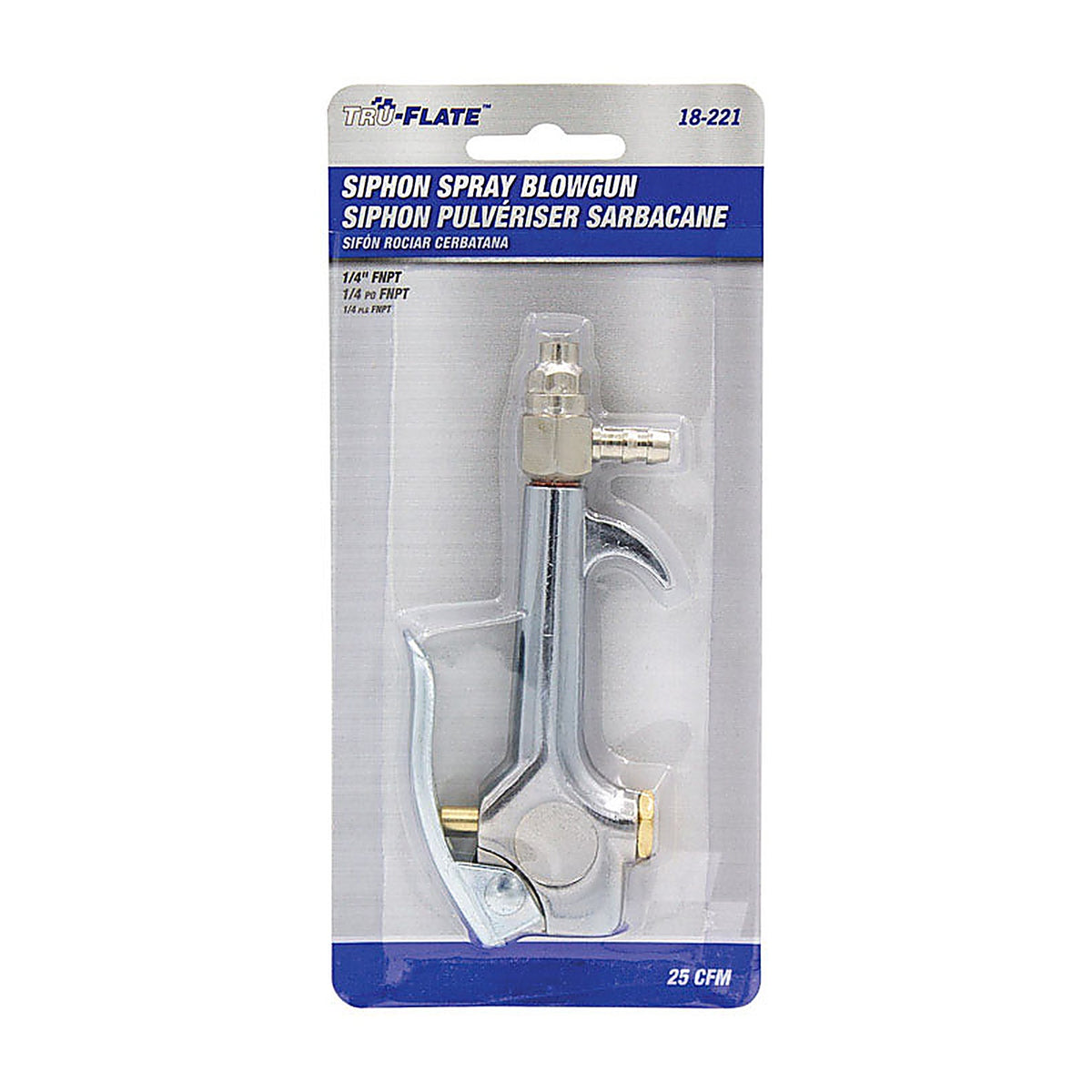 Tru-Flate - TRFL18221 - Steel Siphon Spray Blow Gun 1/4 in. ID