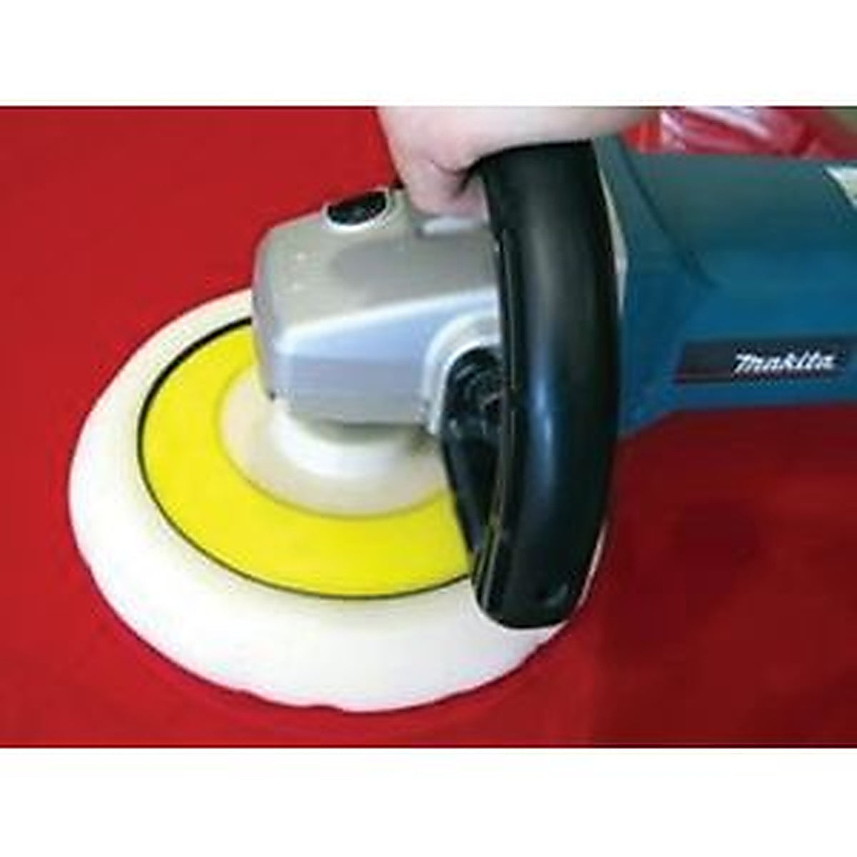 Wizards - 11205 - Medium Density Buffing Pad, 8-1/2 Inch Overall Diameter, Hook and Loop, White