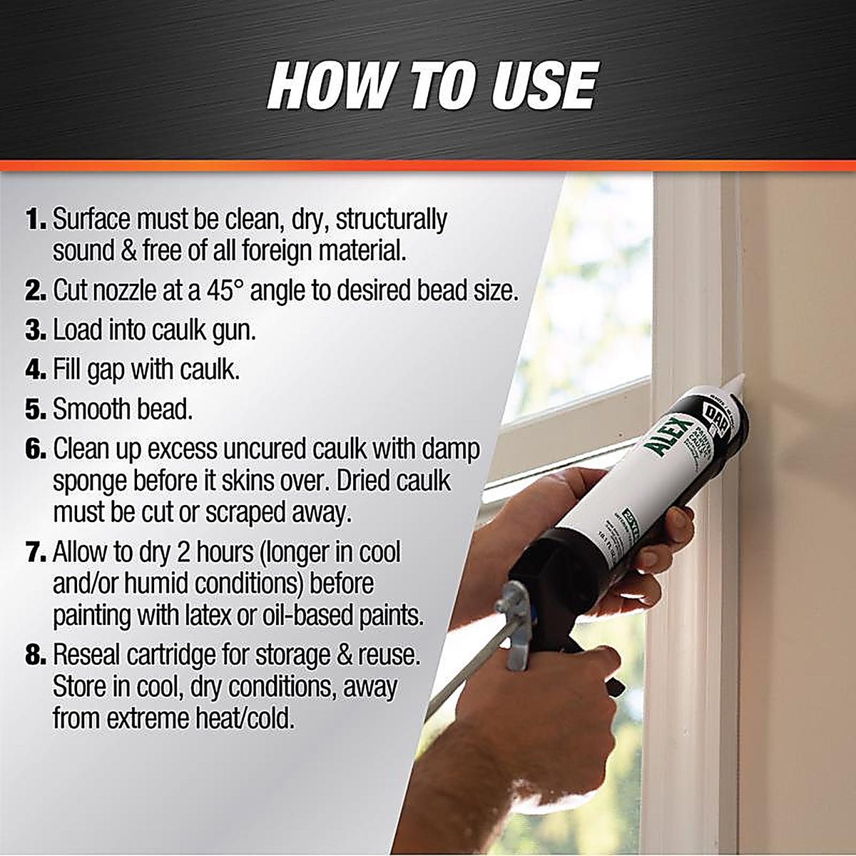 DAP - 7079818670 - Alex White Acrylic Latex Painter's Caulk 10.1 oz