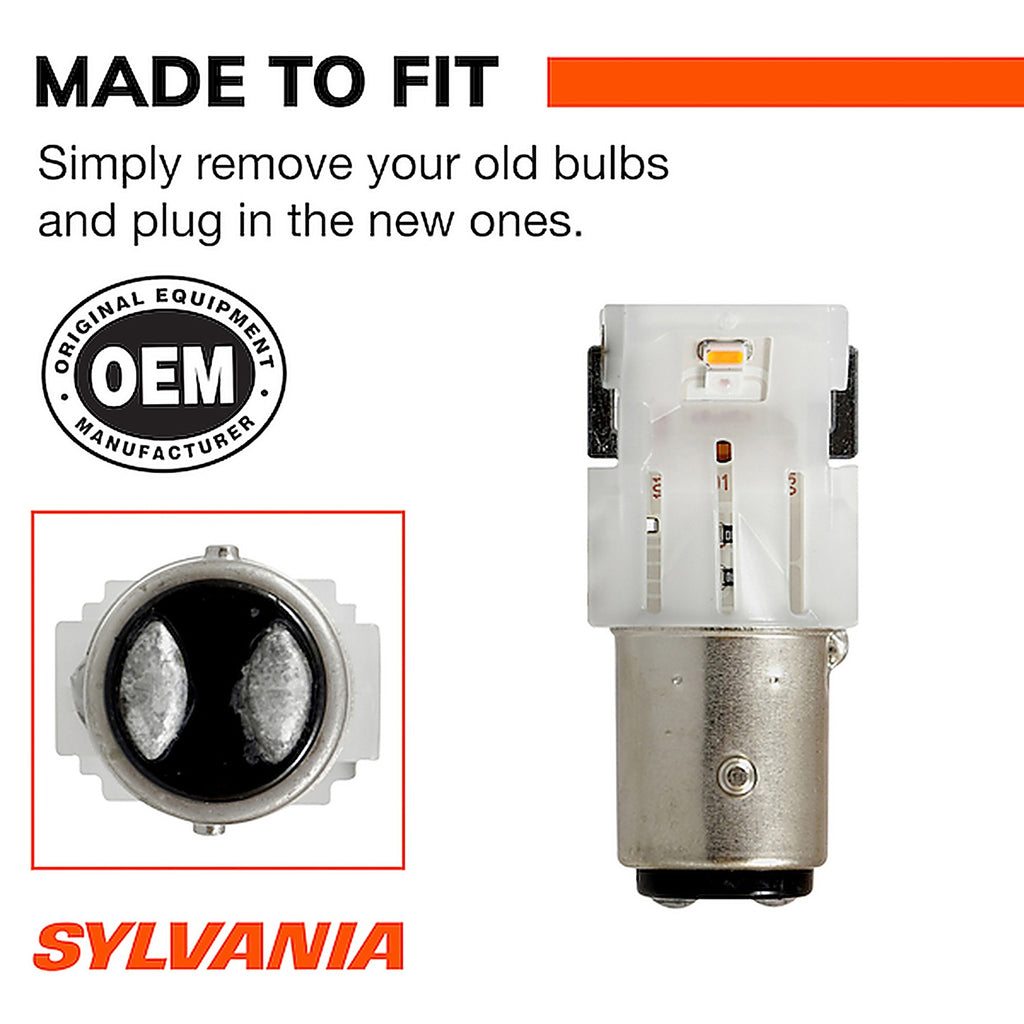 Sylvania - 1157ASLBP2 - 1157a Amber Style LED Mini Bulb Mini Bulb, 2 Pack