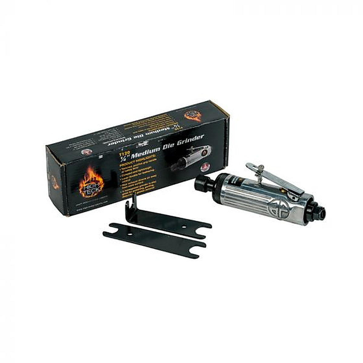 High Teck Products - 120 - High Teck T120 Medium Die Grinder, 1/4 Inch Collet, 6.75 Inch L, 1/2 Hp, 22000 RPM, 90 to PSI