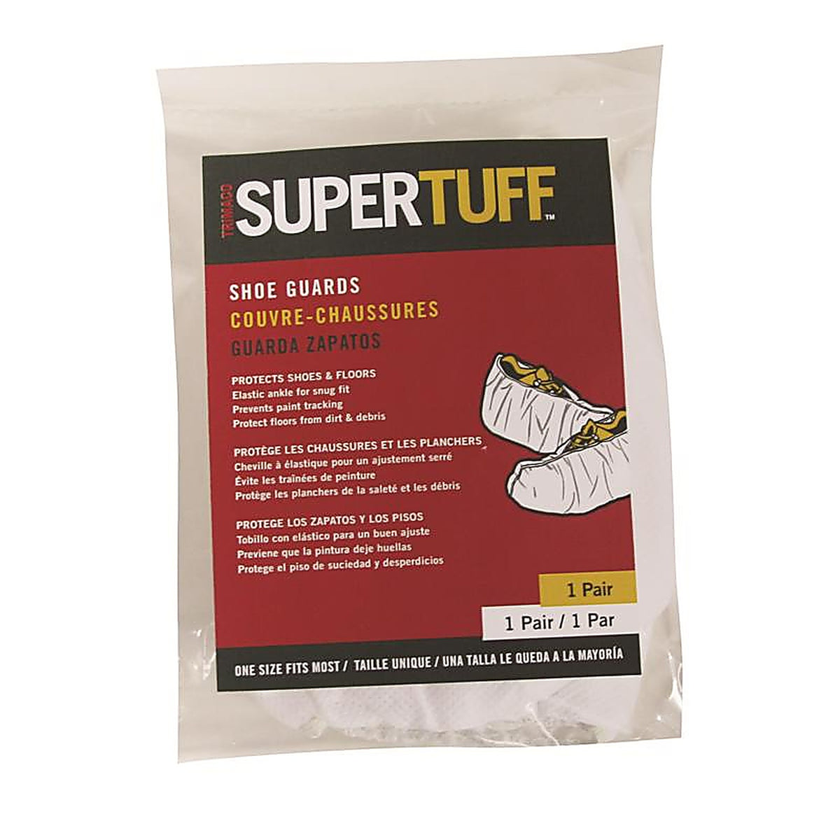 SuperTuff - 04501/24 - Unisex Polypropylene Shoe Guards White One Size Fits Most Waterproof 1 pair