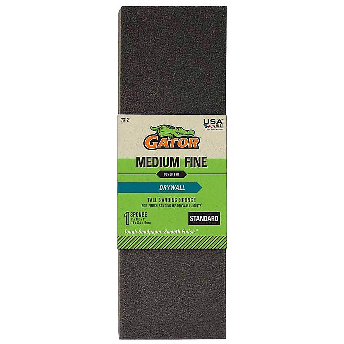 Gator - 7312-10 - 10 in. L x 3 in. W x 1 in. 120/80 Grit Assorted Sanding Sponge