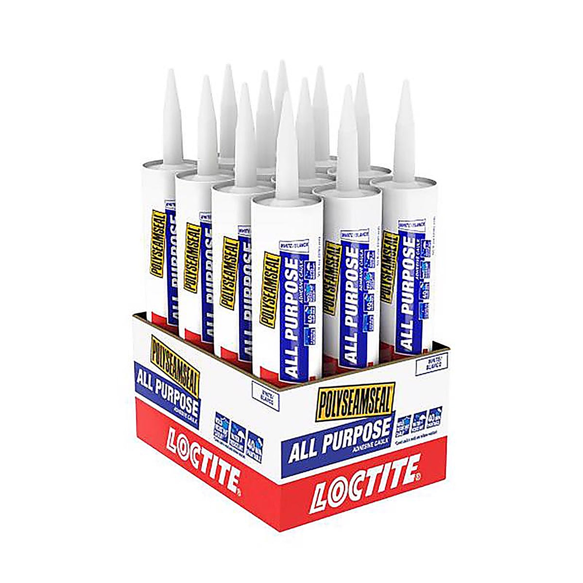 Loctite - 2154751 - Polyseamseal White Acrylic Latex All Purpose Adhesive Caulk 10 oz