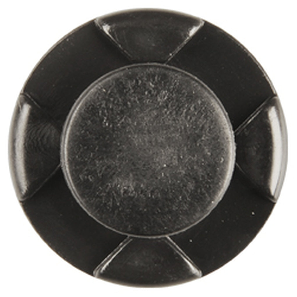 Disco|12090PK|7mm Hole Size 9mm Stem Length, Black Nylon Push Type Bumper Ret.