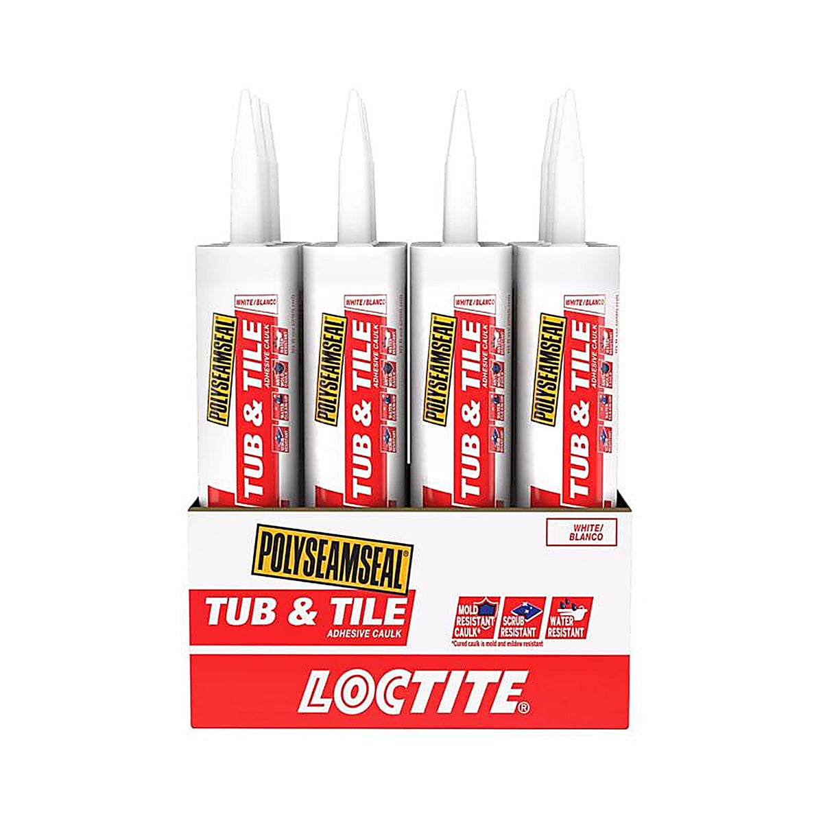 Loctite - 2154739 - Polyseamseal White Acrylic Latex Tub and Tile Adhesive Caulk 10 oz