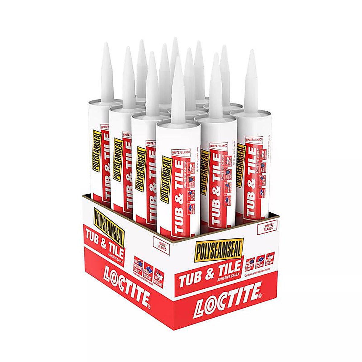 Loctite - 2154739 - Polyseamseal White Acrylic Latex Tub and Tile Adhesive Caulk 10 oz