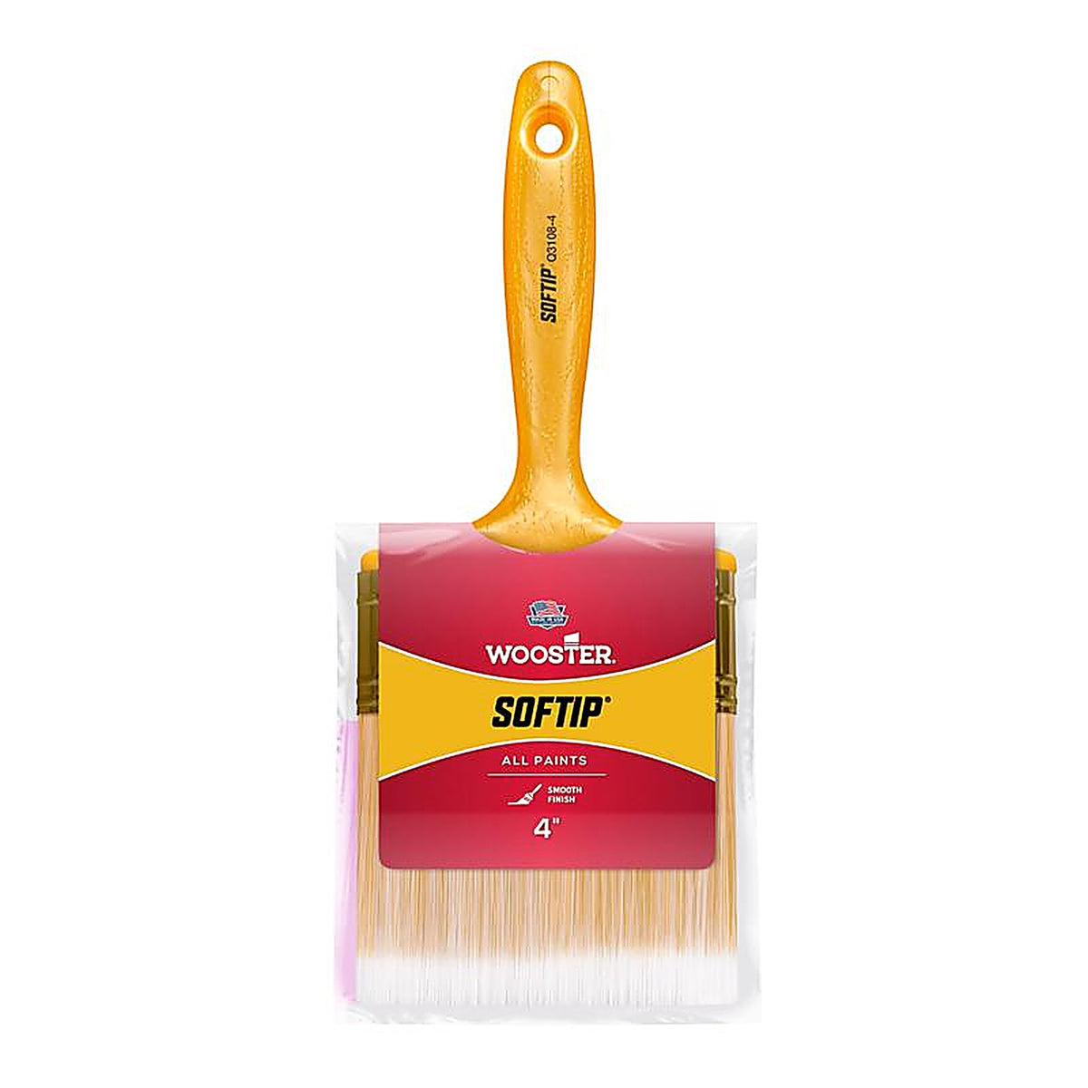 Wooster - Q3108-4 - Softip 4 in. W Flat Paint Brush