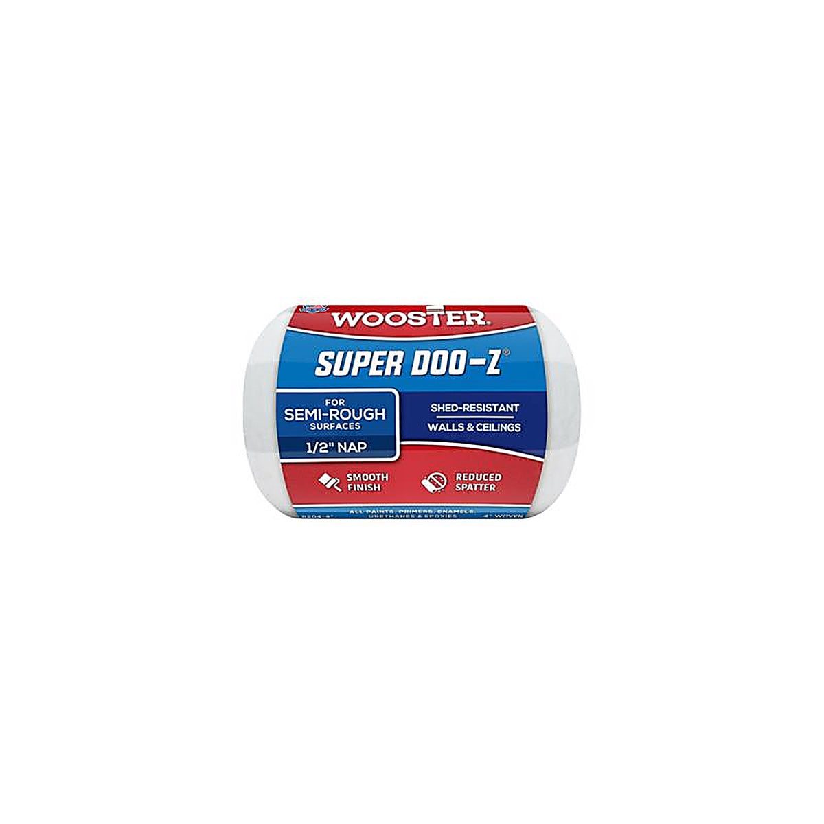 Wooster - R204-4 - Super Doo-Z Fabric 4 in. W x 1/2 in. Paint Roller Cover - 1/Pack