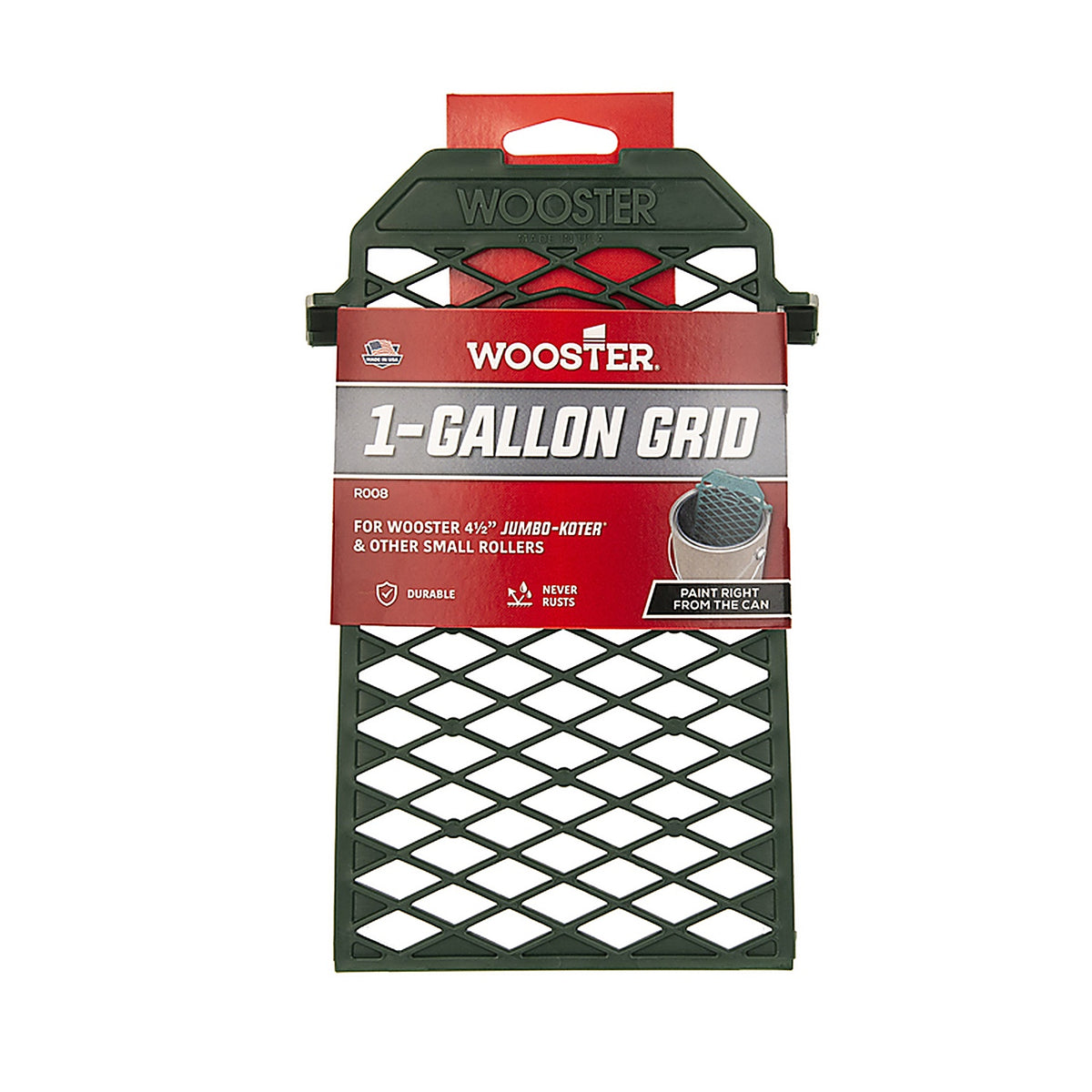 Wooster - R008 - Green 1 gal Bucket Grid