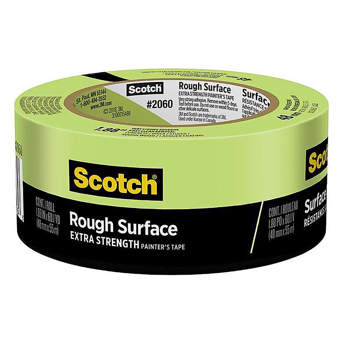 3M - 2060-48MP - Scotch 1.88 in. W x 60.1 yd. L Green Low Strength Masking Tape - 1/Pack