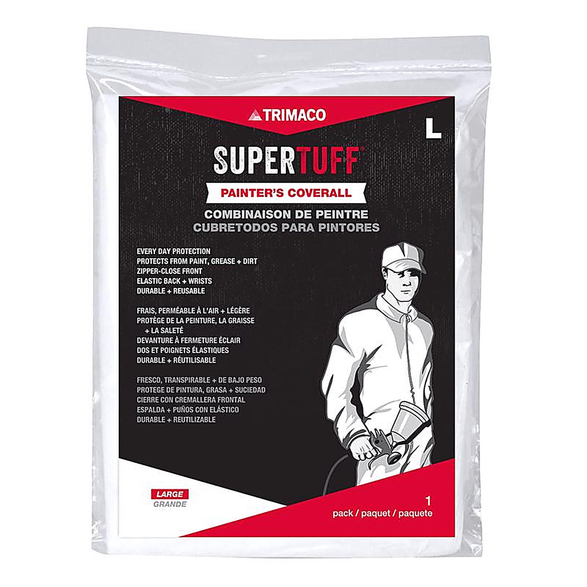 Trimaco - 9903 - SuperTuff Polypropylene Coveralls White L - 1/Pack