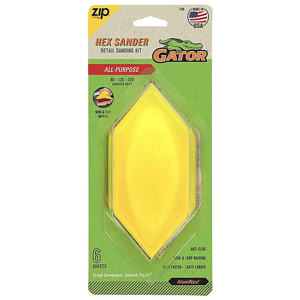 Gator - 7186 - Zip 3 in. W x 6 in. L Assorted Grit Sanding Block Kit