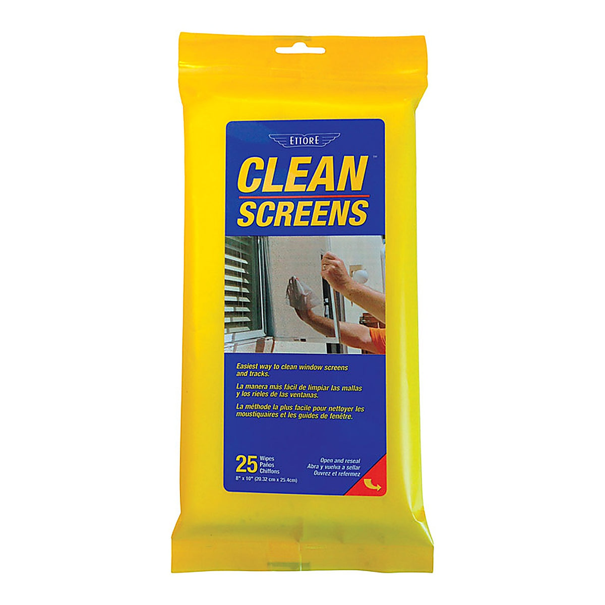 Ettore - 30155 - Screen Cleaner 25 ct Wipes
