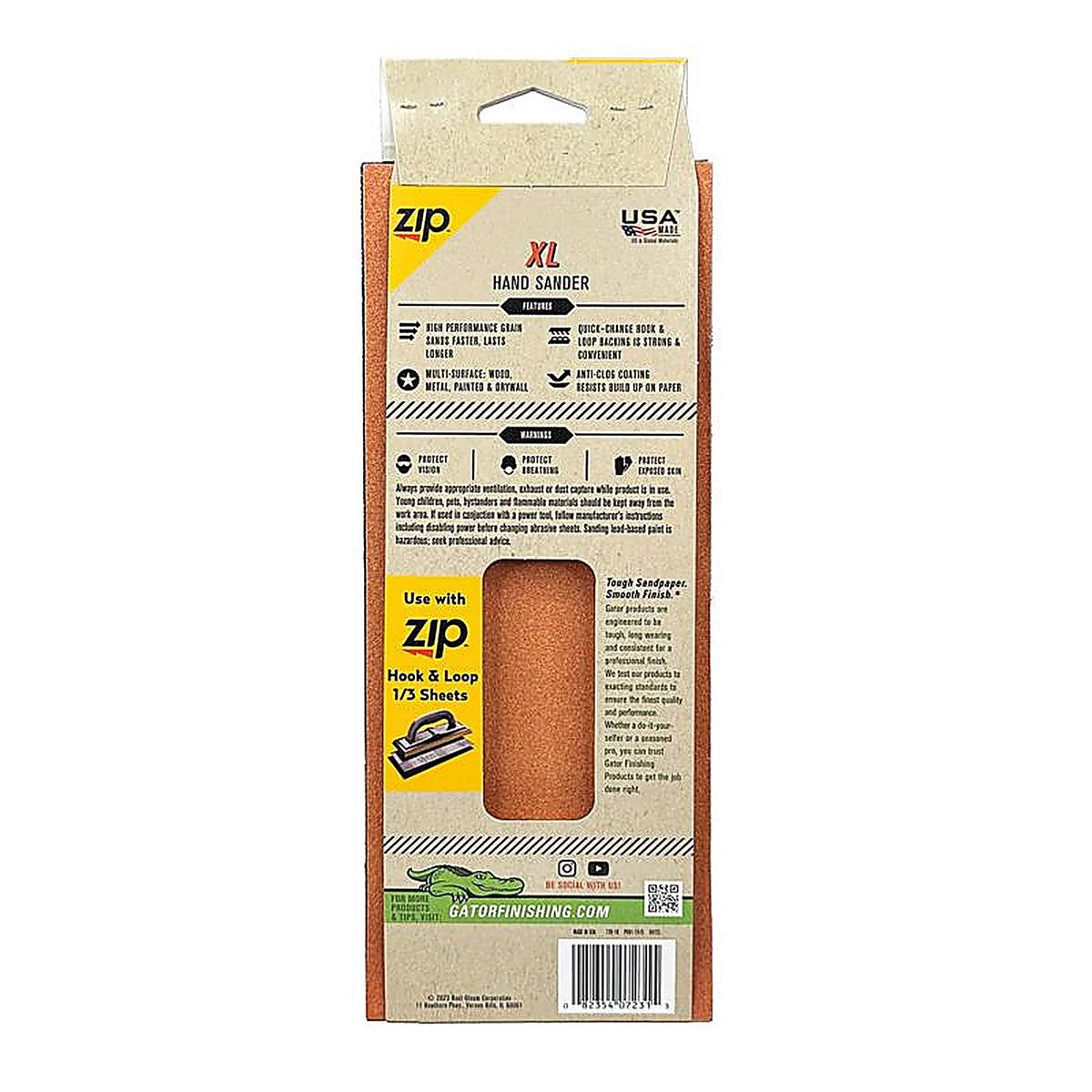 Gator - 7231 - Plastic Hand Sander 3-1/2 in. W x 9-1/2 in. L