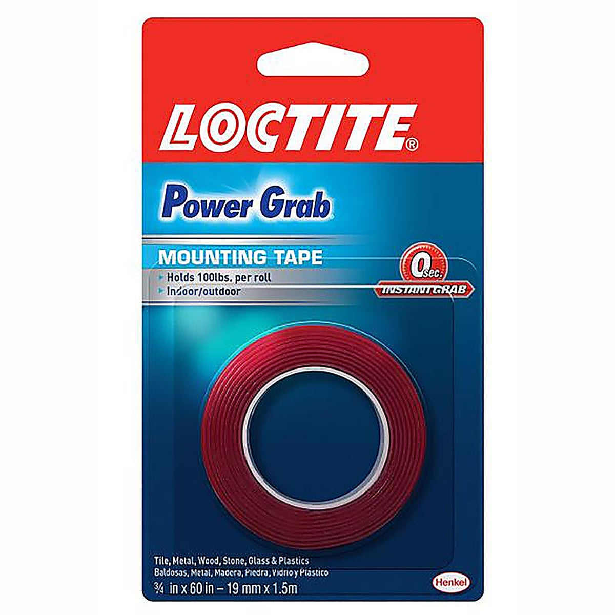 Loctite - 1360350 - Power Grab 3/4 in. W x 60 in. L Mounting Tape Clear