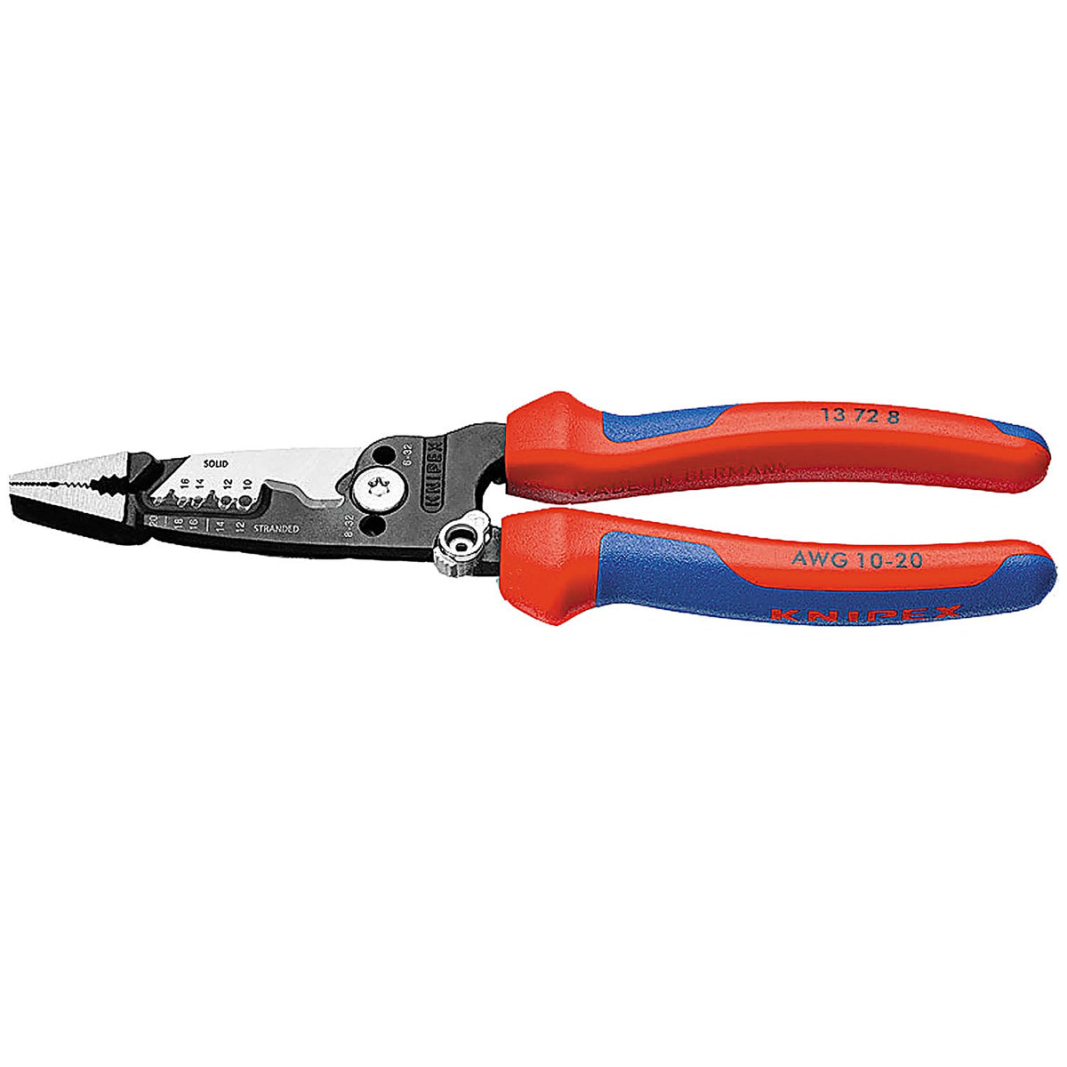 Knipex - 13728 - 8 Inch Forged Wire Stripper 20-10 AWG