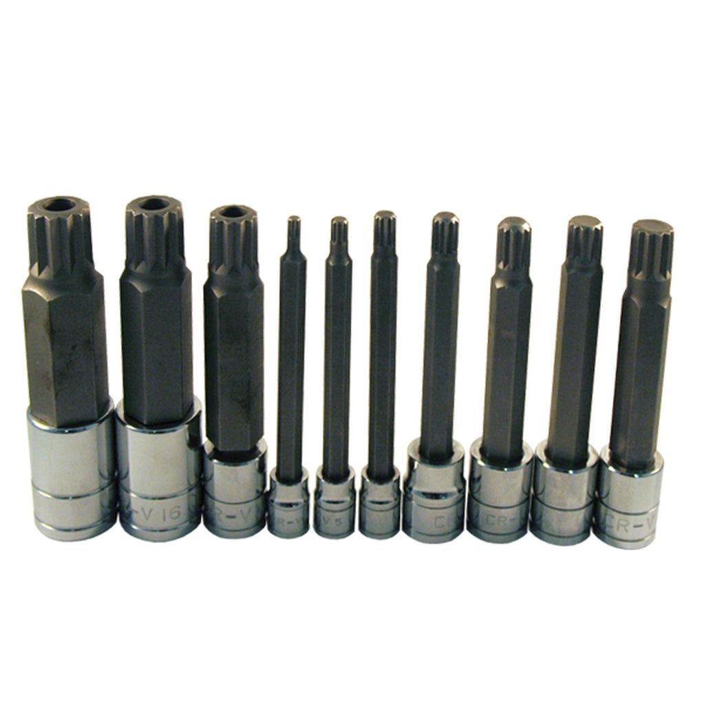 ATD - 13781 - 10 Pc. 4.5 in Long Triple Square XZN Bit Socket Set