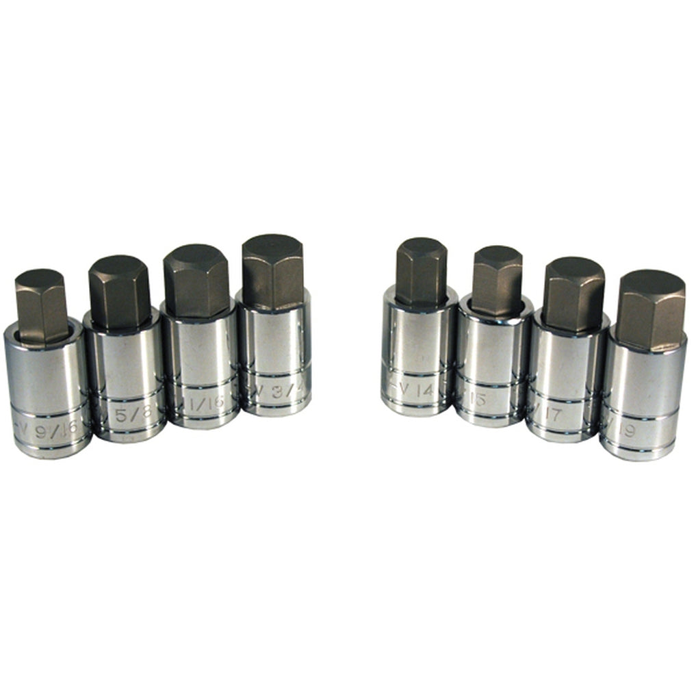 ATD - 13788 - 8 Pc. Large Size SAE/Metric Hex Bit Socket Set