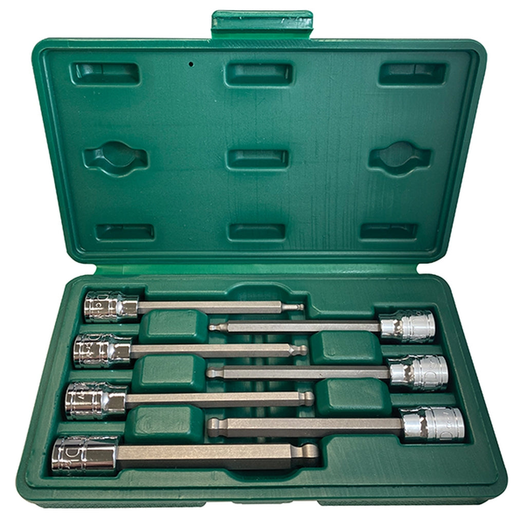 ATD - 13791 - 7pc 3/8In Drive SAE Extra-Long Ball-End Hex Bit Socket Set
