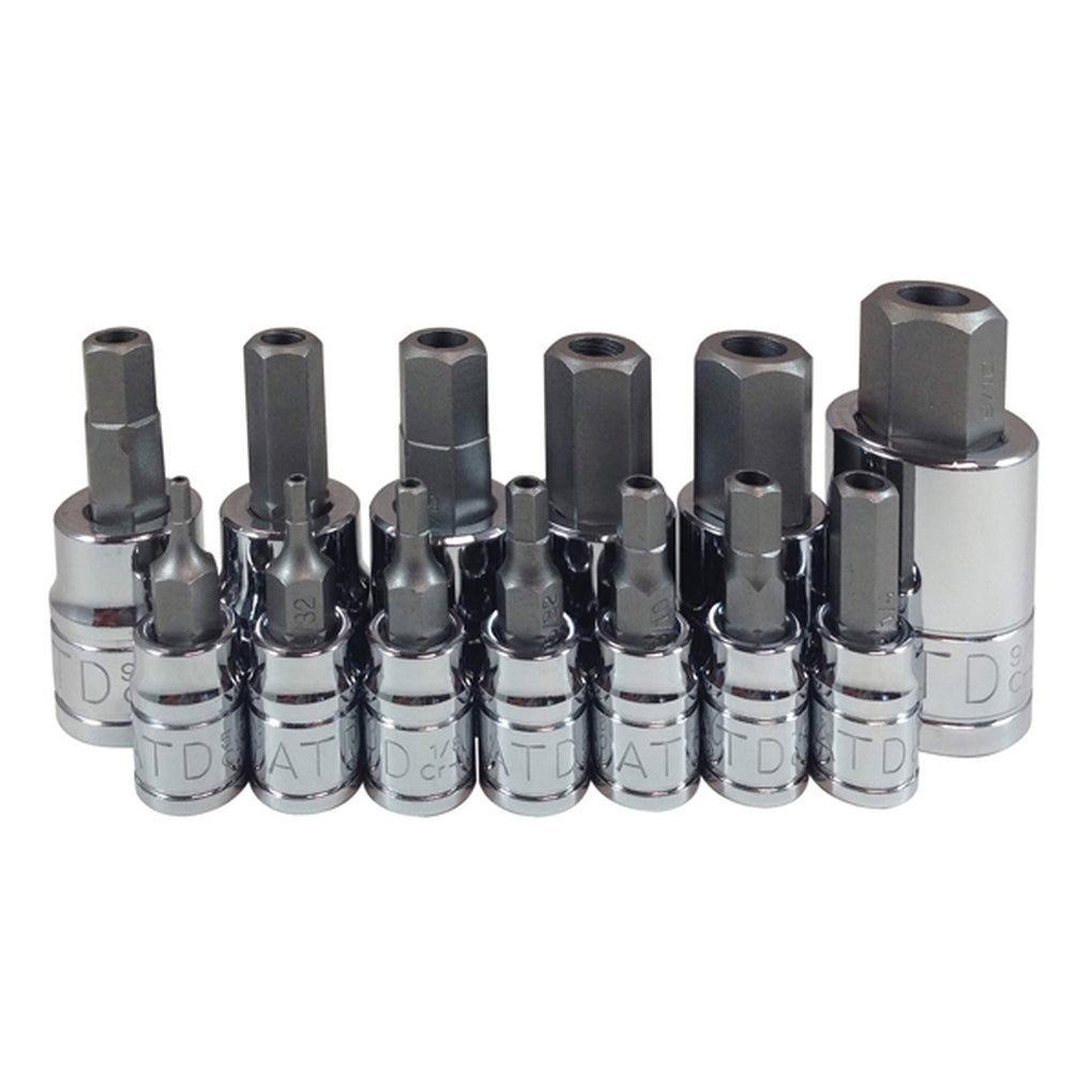 ATD - 13794 - 13 Pc. Tamper-Resistant SAE HEX Bit Socket Set