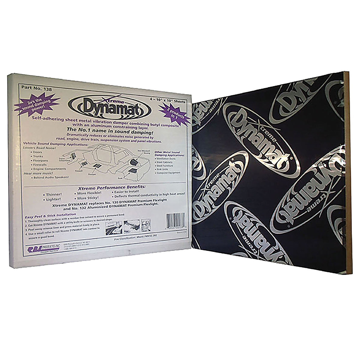 RBL Products - 138 - 10 in x 10 in (25.4cm x 25.4cm) Xtreme DYNAMAT Sheets