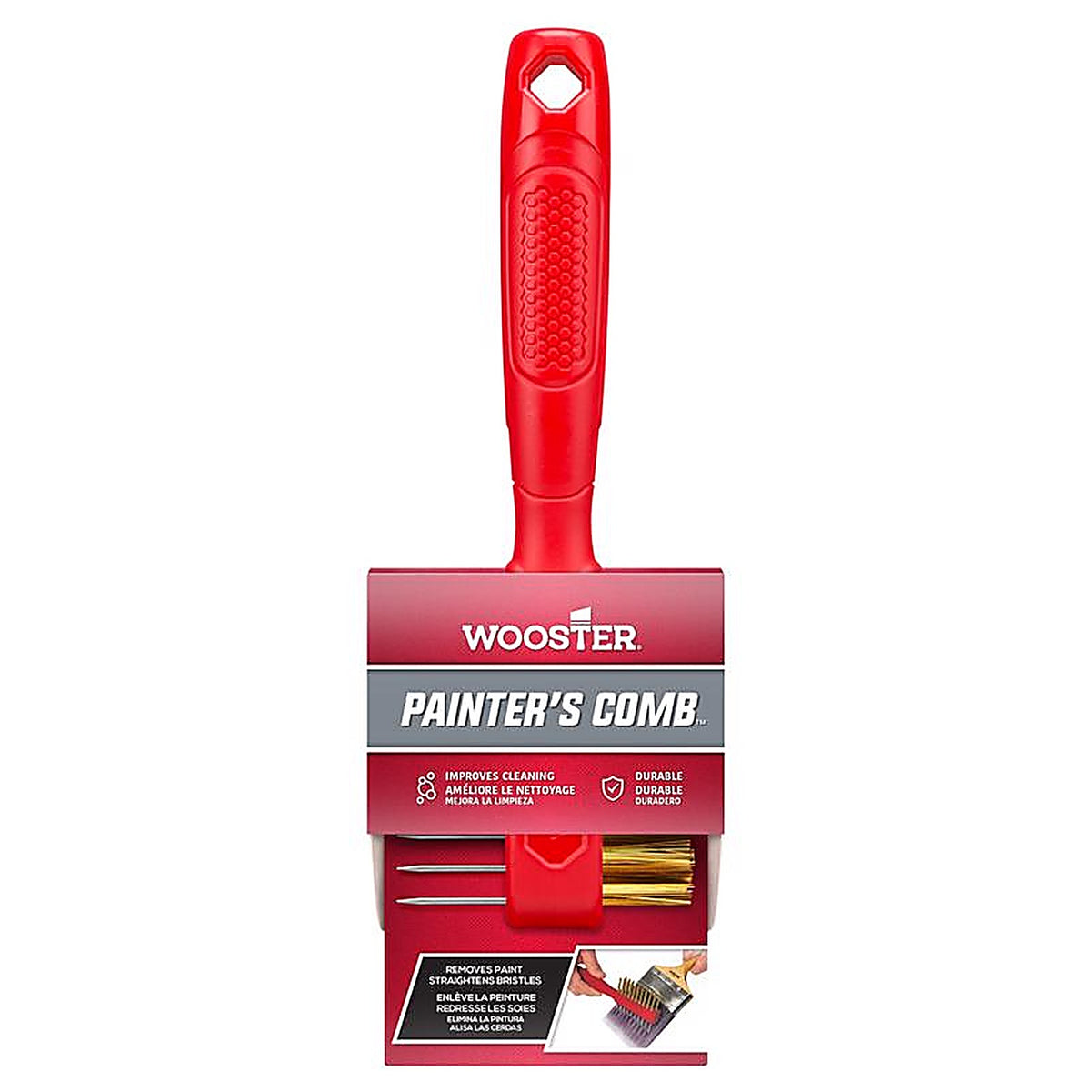 Wooster - 1832 - Beige Stainless Steel Brush and Roller Cleaning Tool