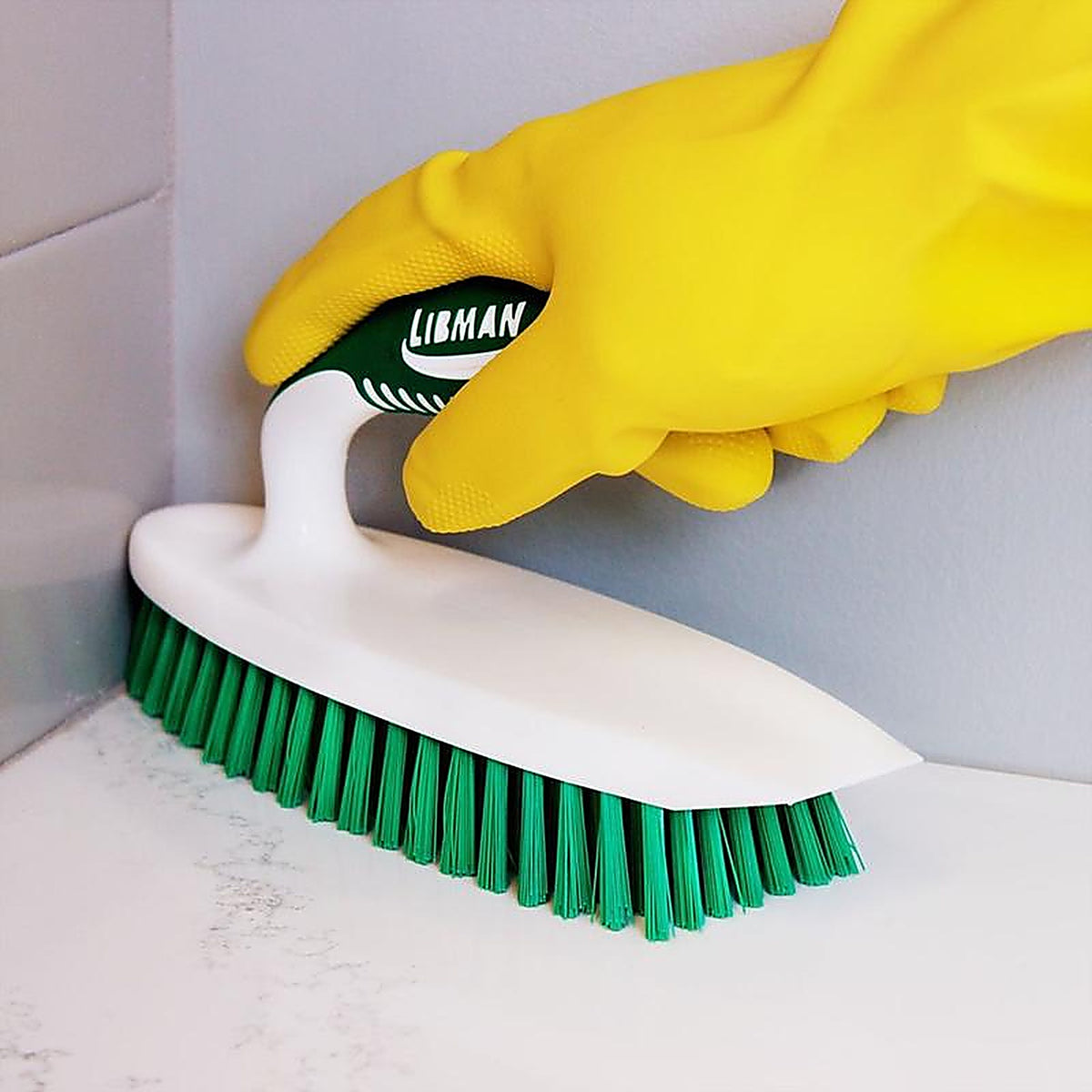 Libman - 16 - 2.5 in. W Hard Bristle 4.5 in. Plastic/Rubber Handle Scrub Brush