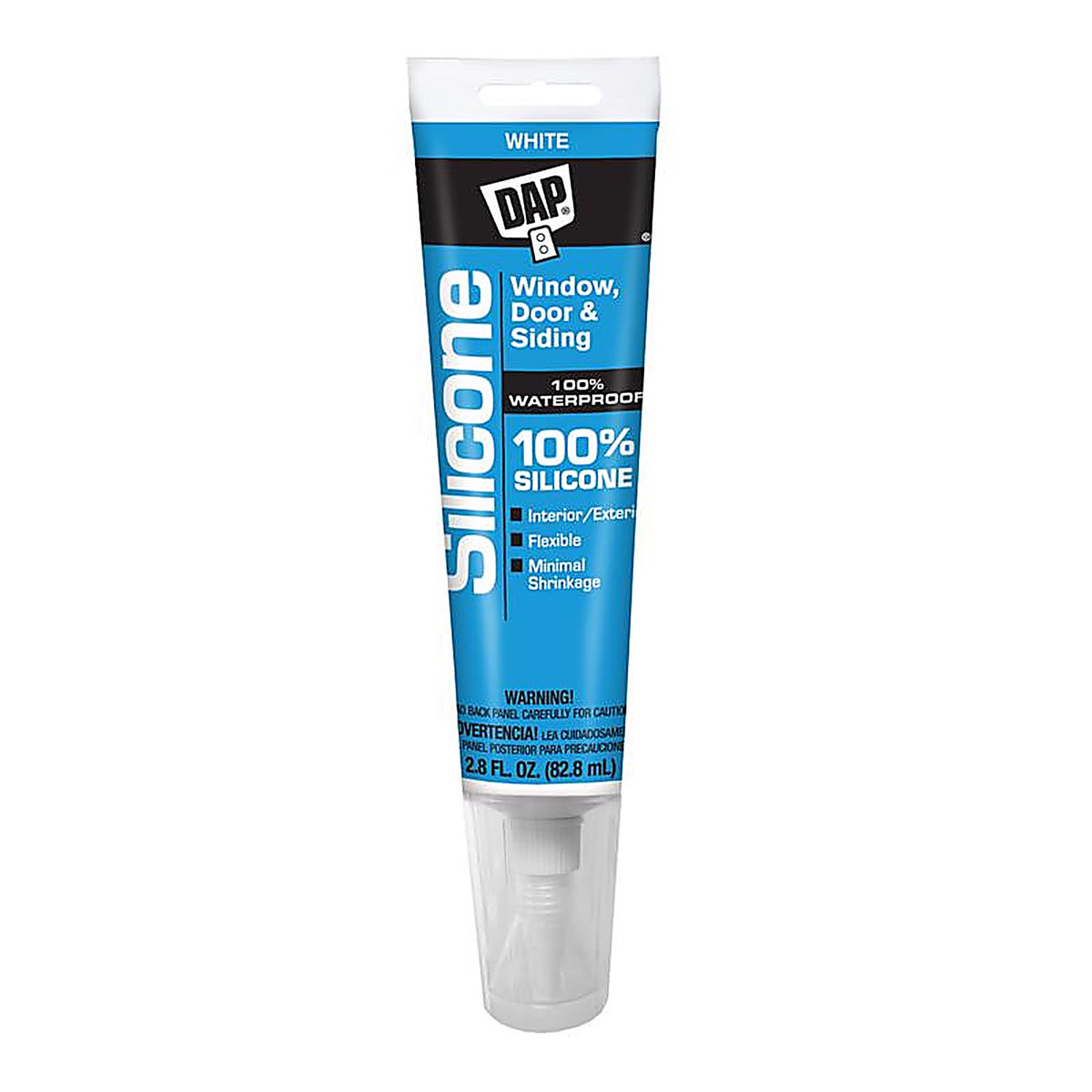 DAP - 7079800752 - White Silicone Rubber Door/Siding/ Window Sealant 2.8 oz