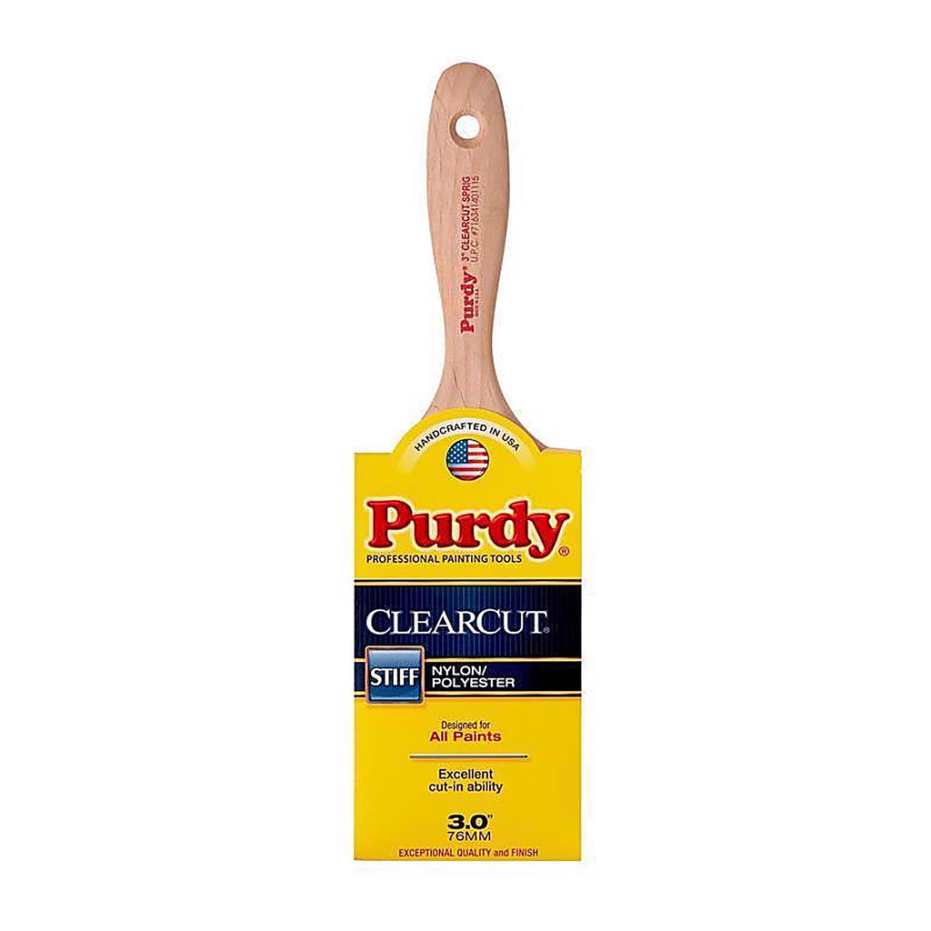 Purdy - 144380130 - Clearcut Sprig 3 in. Stiff Flat Trim Paint Brush