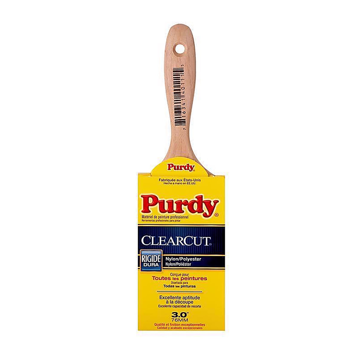 Purdy - 144380130 - Clearcut Sprig 3 in. Stiff Flat Trim Paint Brush