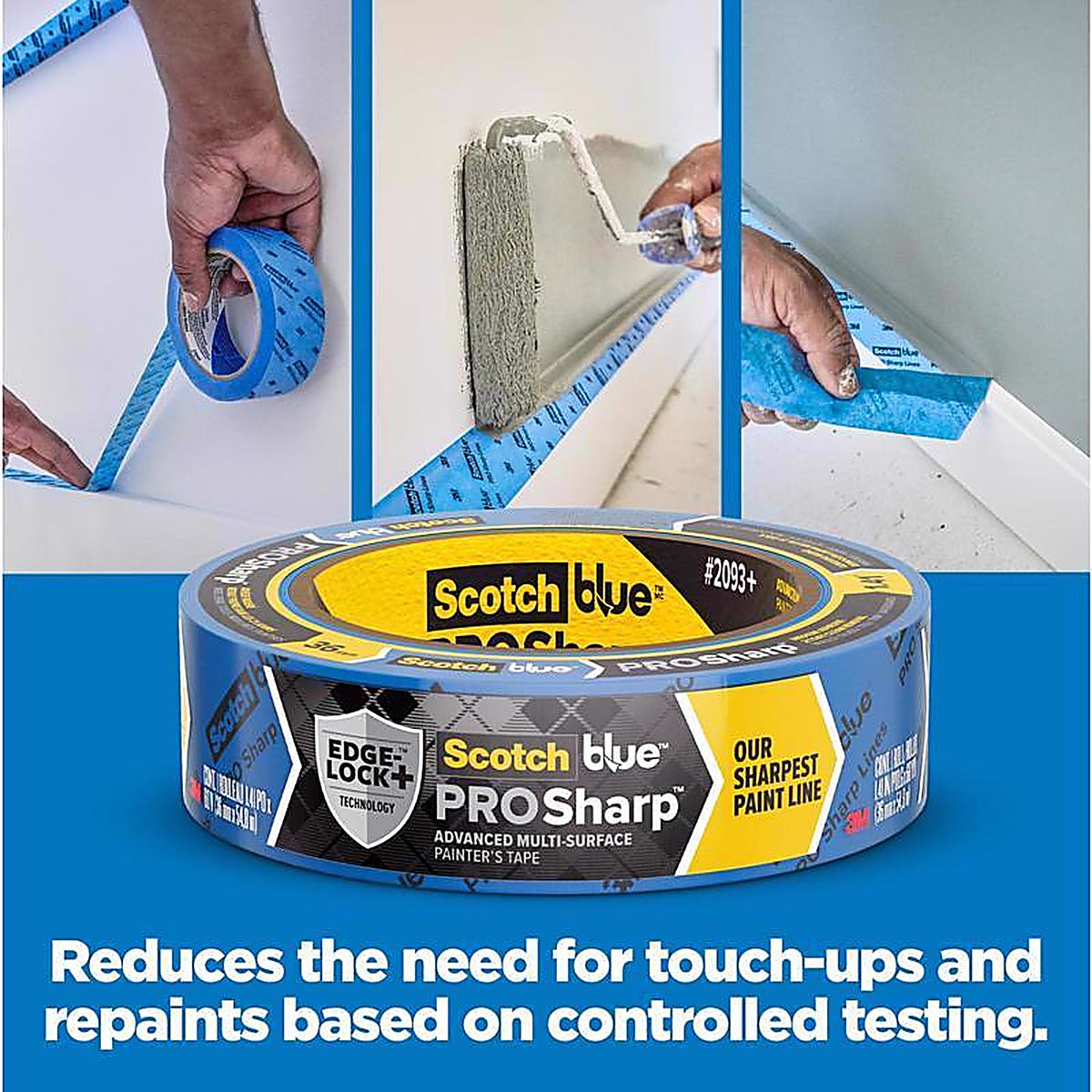 3M - 2093-24NC - ScotchBlue Edge-Lock 0.94 in. W x 60 yd. L Blue Medium Strength Painter's Tape - 1/Pack