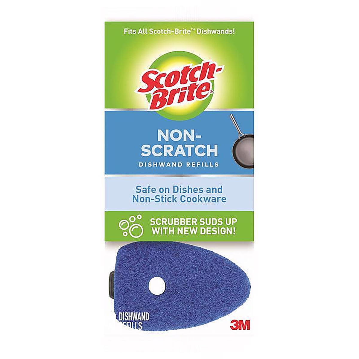 3M - 483-7-RSC - Scotch-Brite Heavy Duty Dishwand Scrubber Refill For Kitchen - 2/Pack