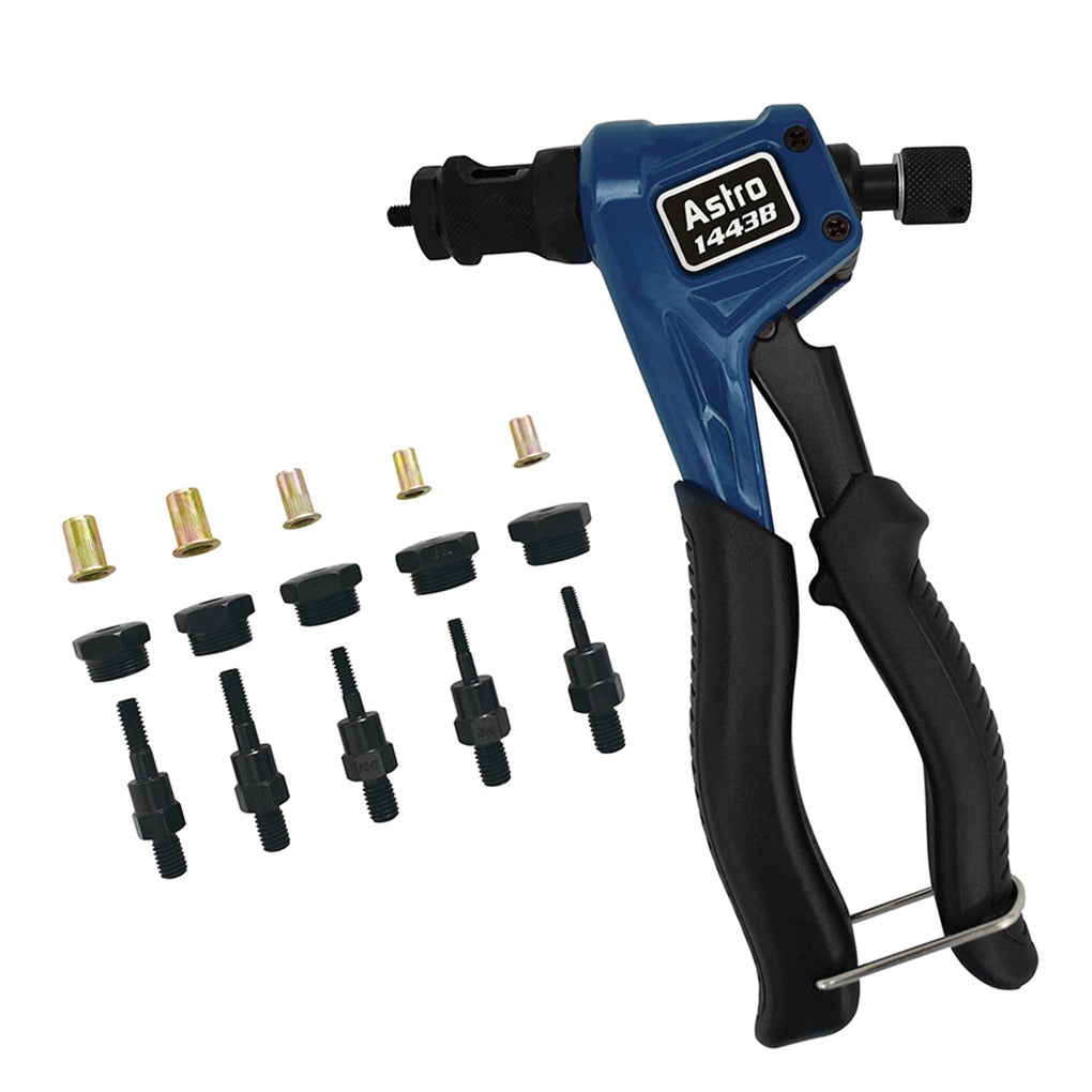Astro Pneumatic - 1443B - PROFESSIONAL HAND RIVET NUT KIT SAE & METRIC WITH RIVET NUTS