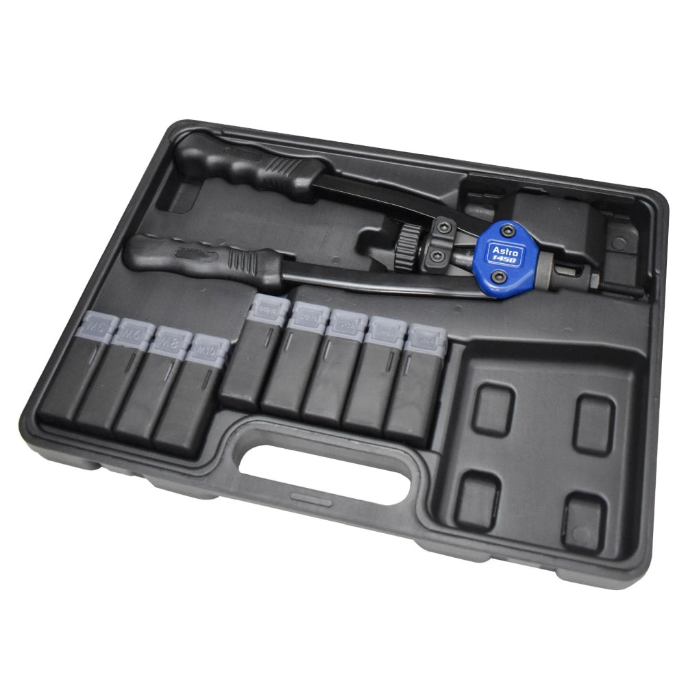 Astro Pneumatic|1450|13 in Plusnut and Extra-Long Rivet Nut Setter Kit Metric & SAE