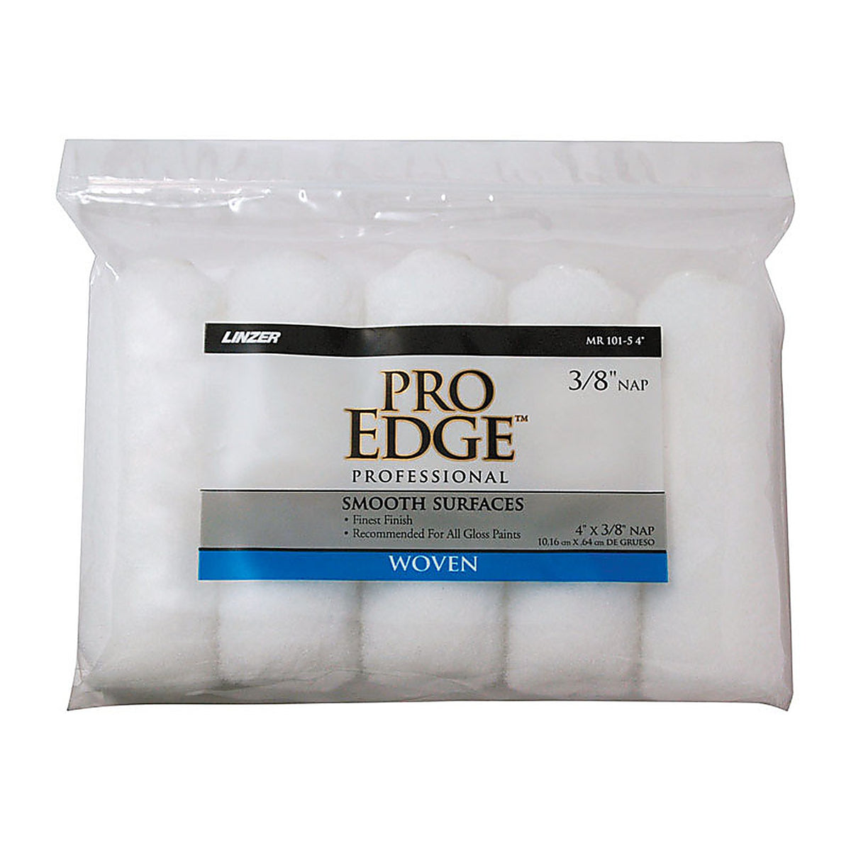 Linzer - MR101-50400 - Pro Edge Woven 4 in. W x 3/8 in. Mini Paint Roller Cover - 5/Pack
