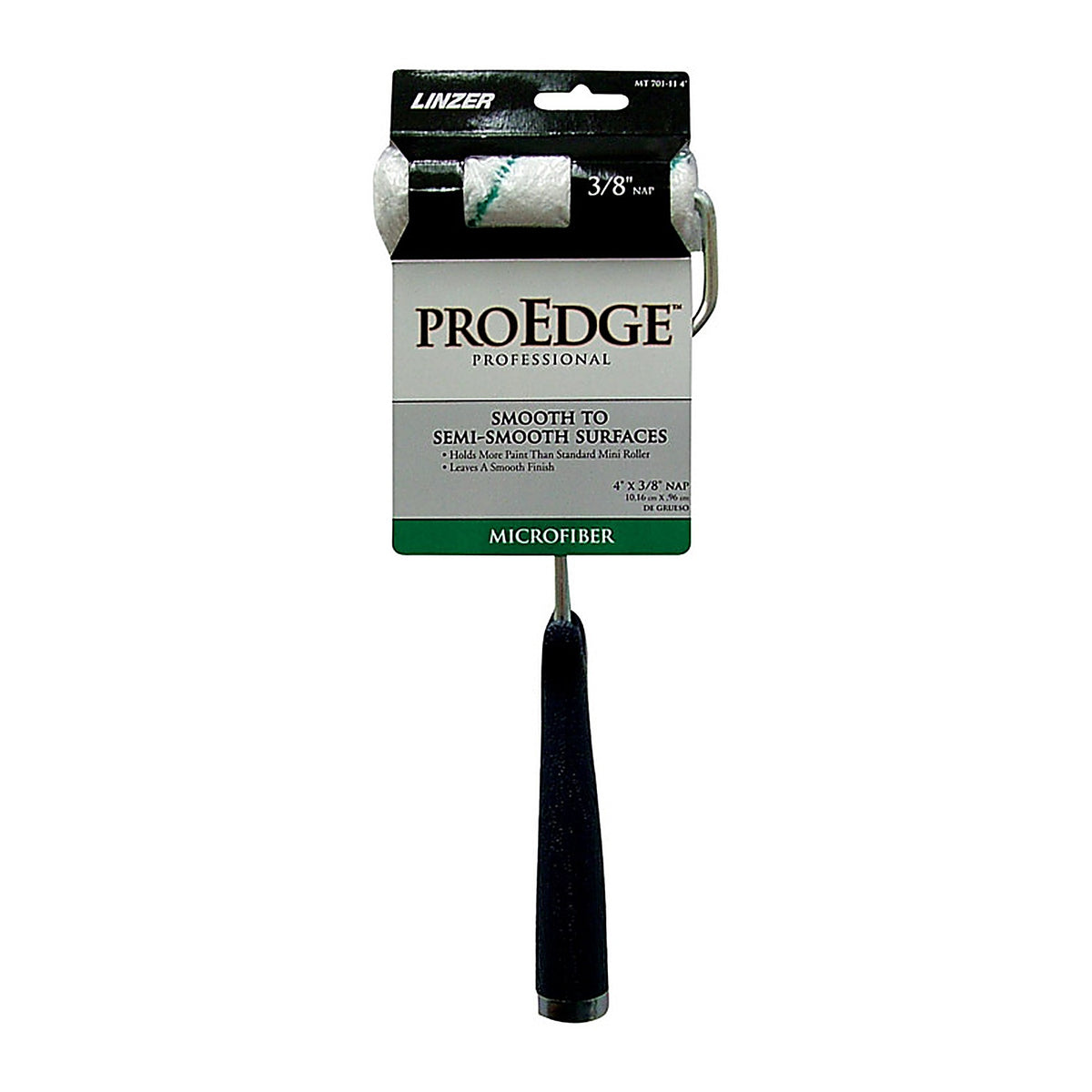 Linzer - MT701-114 - Pro Edge 4 in. W Mini Paint Roller Frame and Cover Threaded End
