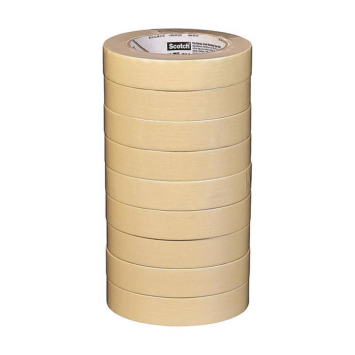 3M - 2020-24AP9 - Scotch 0.94 in. W x 60.1 yd. L Tan High Strength Masking Tape 9/Pack